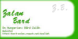 zalan bard business card
