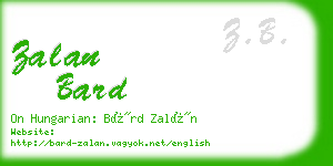 zalan bard business card